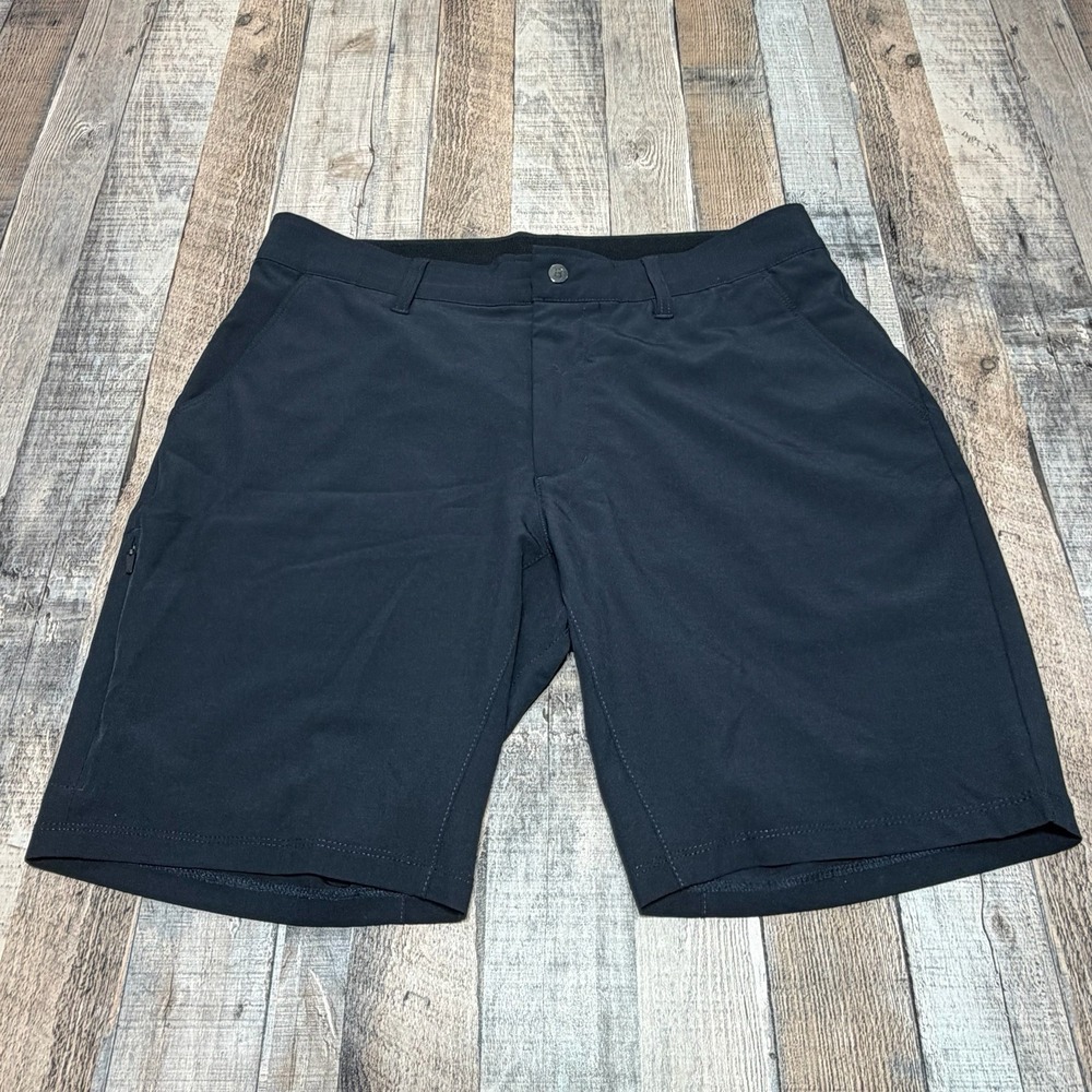 BYLT Premium Basics Shorts Mens 34 Navy Blue Performance Stretch Casual Golf